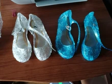 Sandalias de cristal para niñas, zapatos de tacón alto de princesa de Frozen, decoración para vestido de fiesta