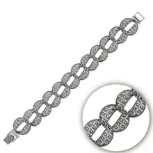 Серебряный 925 пробы Браслет из марказита