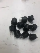 Toggle-Switch Rocker Push-Button Round White Plastic Black On/Off 1PCS RED 6A/250V 2/3PIN