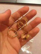 Conjunto de anillos de oro rosa para mujer, joyería punk, vintage, venta indefinida, venta al por mayor, accesorios de Navidad 2020