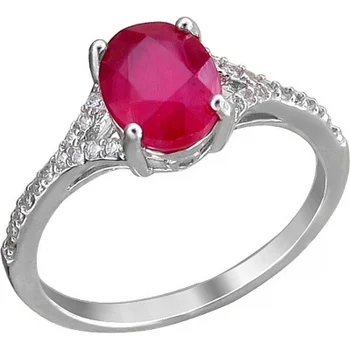 

Esthete ring with Ruby and cubic zirconia