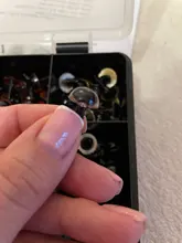 Ojos de seguridad de animales para juguetes, caja de accesorios de plástico de colores variados de 8mm, 10mm, 12mm, 100 Uds.