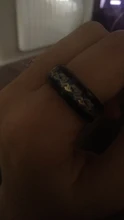 De acero de titanio anillos de dragón negro y hombre en azul regalos de boda banda de tamaño 6-12