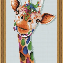 Алмазная мозаика 3D эффект TSGJ 1126 Красочный жираф 40*50