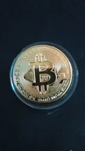 Moneda de Bitcoin coleccionable, recuerdo bañado en Oro creativo, gran regalo, colección de arte de monedas, Moneda conmemorativa de oro física, 1 Uds.