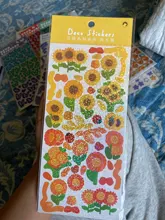Mr. Paper-pegatinas de hoja lisa, 8 diseños, 1 unidad/bolsa, estilo Ins, Serie de lenguaje de flores, cuentas de mano creativas, Material de decoración DIY