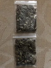 (29958)200 Uds 6*6*5MM Chapado en bronce antiguo de aleación de Zinc redondos o curva cepillado discos espaciador los malos resultados de la joyería de accesorios