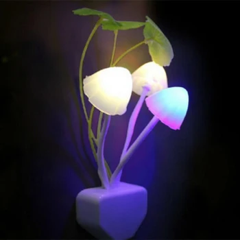 

Novelty Night Light EU & US Plug Induction Dream Mushroom Fungus Luminaria Lamp 220V 3 LED Mushroom Lamp led night lights