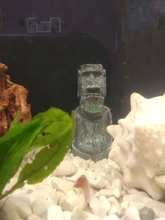 Aquarium-Decoration Statue Terrarium Island-Stone Resin Ornament Easter Fish-Tank Home-Decor