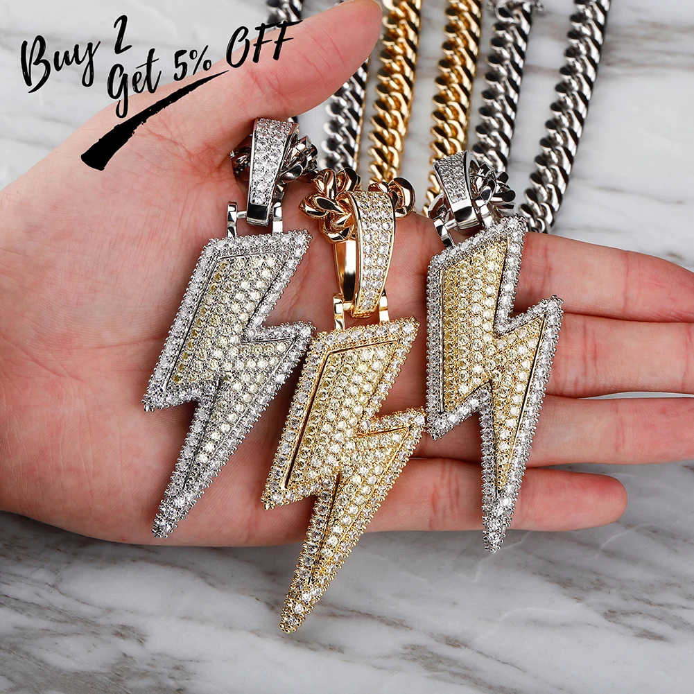Mannen hiphop hanger ketting met 13mm Miami Cubaanse ketting bling hiphop kettingen mannelijke mode-sieraden-Silver Plated,24inch(60cm