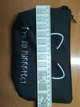 Jom Tokoy-bolsa organizadora de cosméticos para mujer, bolso de maquillaje de marca a la moda con bonito estampado de gato negro puro