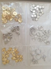 Eruifa-20 Uds. De 12mm de abalorios de aleación de Zinc, collares al por mayor, pendientes, pulsera, joyería hecha a mano, 2 colores