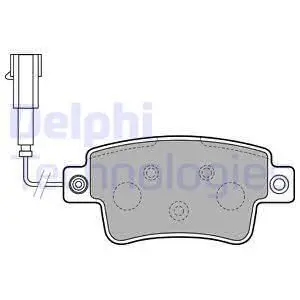 Колодки дисковые задние Fiat Grande Punto 1.4/1.6D/1.9D 05, Opel