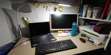 Clip Desk-Lamp Led-Light Eye-Protected-Lamp Brightness Office Led Long-Arm Bedroom 