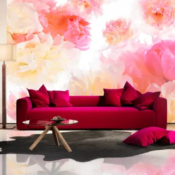 

Wall mural-Pastel peonies - 300x210 cm