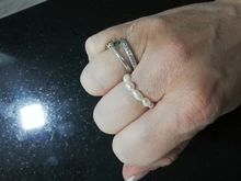 PerisBox-anillo minimalista de perlas naturales para mujer, Anillos geométricos de perlas de agua dulce naturales, círculo continuo, novedad de 2020