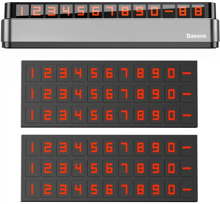 Парковочная карта Baseus Moonlight Box Series Temporary Parking Number Plate ACNUM-B0G(Темно-серый