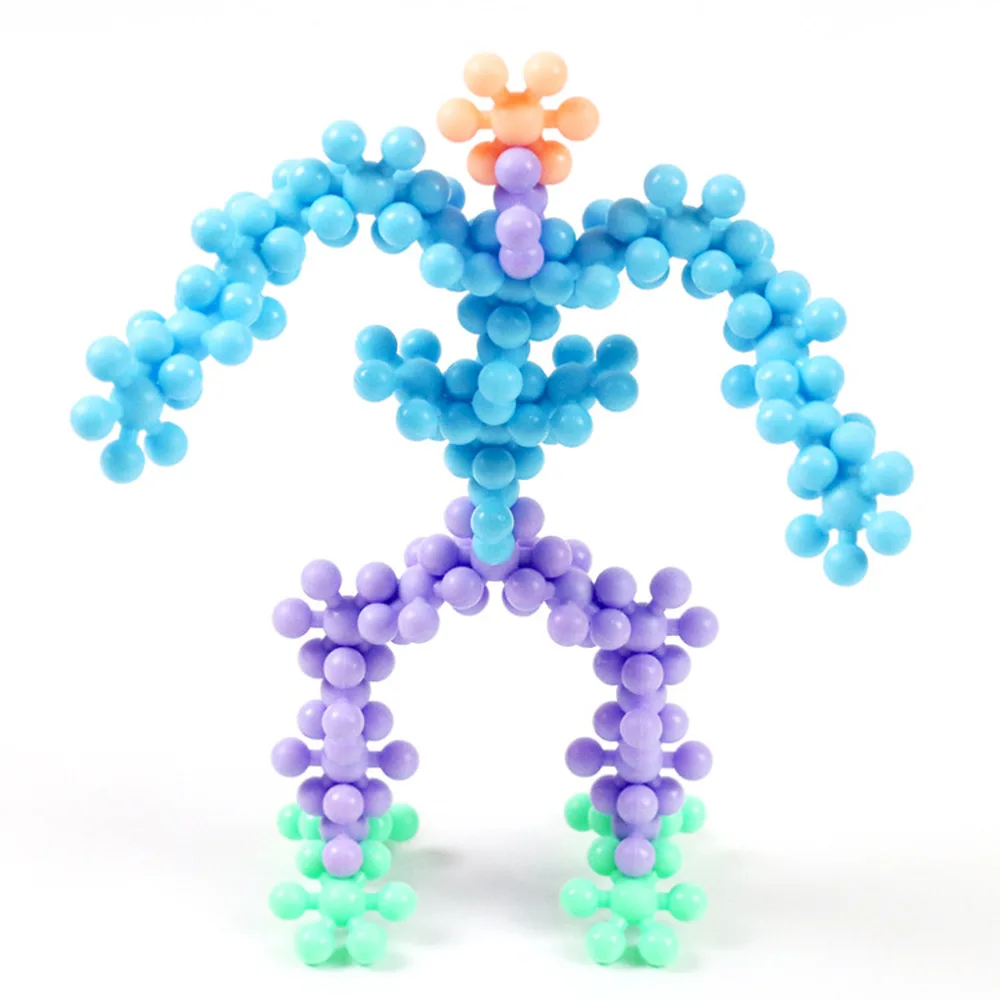 

DIY Creative Toys For Children Snowflake Building Blocks Multiple Colour Safety Material Assembled Early Educational Kids Toys