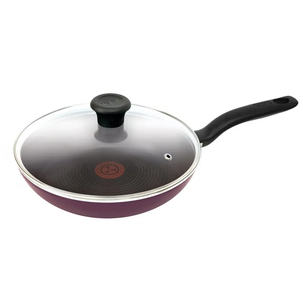 Frying Pan Tefal Cook right 04166924 black currant 24 cm with lid | Дом и сад