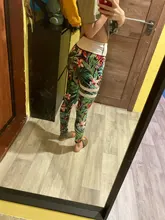 Qickitout 12% Spandex alta cintura Digital mallas impresas para ejercicio de deporte con polainas de las mujeres