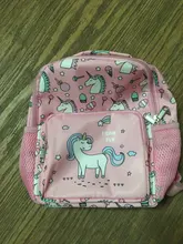 Mochila escolar para niñas, morral infantil de color rosa con estampado morado, bonito bolso escolar para guardería, impermeable, envío directo