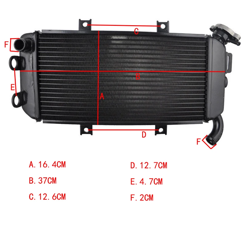 Радиатор мотоцикла для Kawasaki Ninja650R ER6N ER6F ER-6N ER-6F 06 07 08 2006 2007 2008 алюминиевый двигатель водяного охлаждения