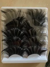 Pestañas tupidas 3d de visón, pestañas largas y gruesas, naturales, maquillaje, 5 pares, 25mm