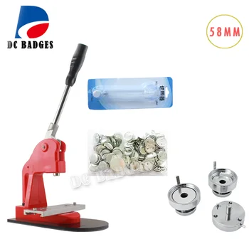 

New 58mm Badge Making Machine + 58mm Acrylic Paper Cutter+500 Plastic Blank Badge Buttons