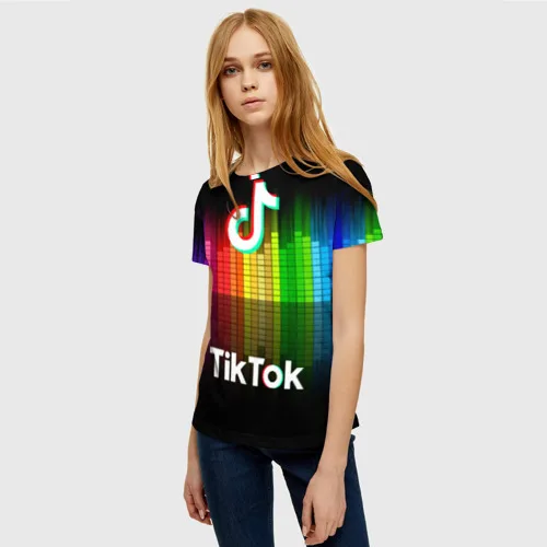 Женская футболка 3D «TikTok», рисунки на футболках, индивидуальная и модная футболка