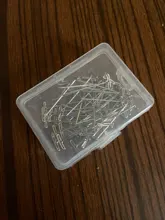 AliLeader-alfileres plateados de buena calidad para hacer pelucas, agujas de pelo de costura, 38mm de largo, 50 uds.