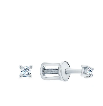 

Gold earrings "diamonds of Yakutia" sunlight sample 585