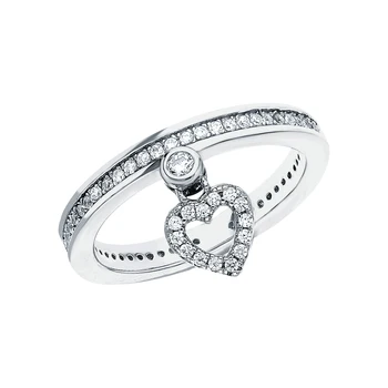 

Silver ring with cubic zirconia sunlight sample 925