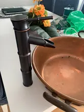 Basin Faucets Vessel Water-Tap Bathroom Sink Tall Brass Bamboo Black Retro Single-Hole