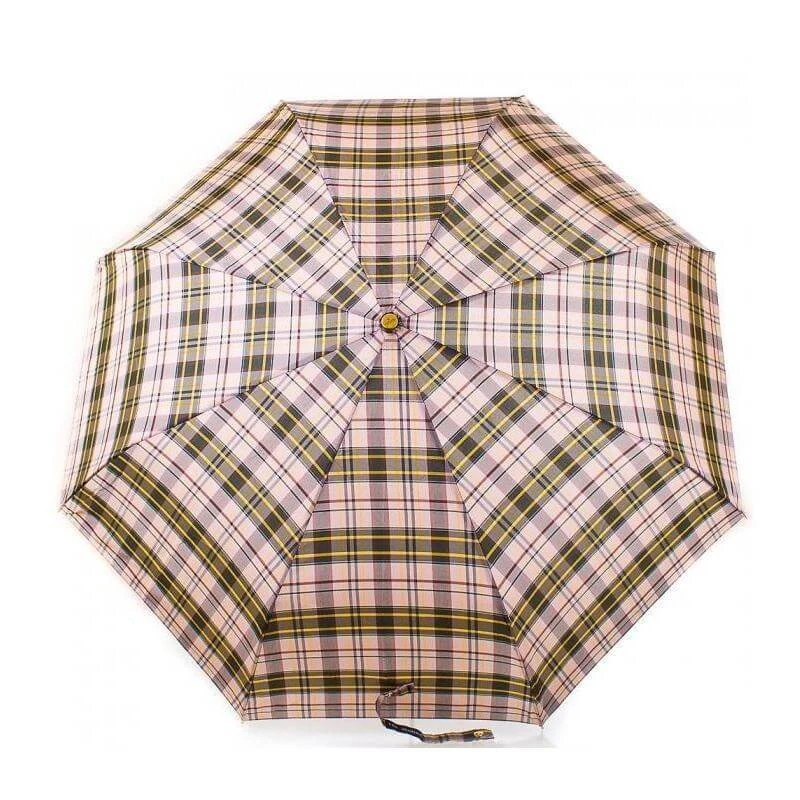 Зонт женский Rain Brella автомат бежевая клетка | Дом и сад