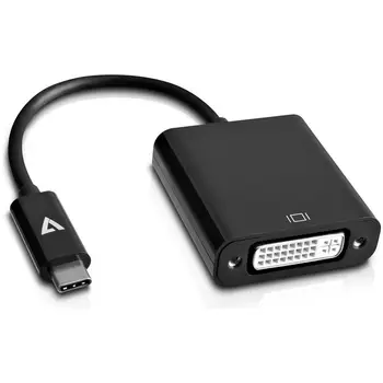 

USB-C male to DVI-D female black adapter, USB-C 3.1, DVI-D, male/female, black, polythene bag, CE, FCC