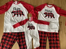 Pajamas-Sets Clothing Flame-Resistant Patpat Family-Look And Winter Autumn Bear Plaid