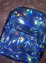 Yogodlns-mochila holográfica geométrica para hombre y mujer, morral de viaje de PVC, bandolera Laser, escolar, informal