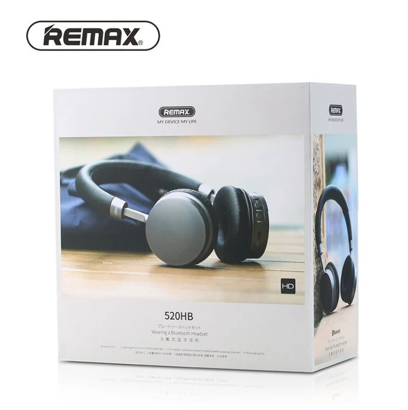 Беспроводные накладные Bluetooth наушники Remax 520HB(Коричневый