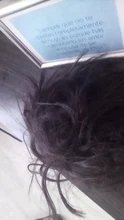 SARLA-moño fruncido para pelo postizo, banda elástica para moño, extensión sintética, postizo rizado, Donut, pelo Afro