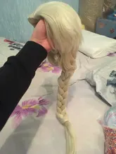 Hair-Cap Braids Snowflake Platinum Blonde Cosplay Wigs Elsa Ebingoo Synthetic 6 for Adults