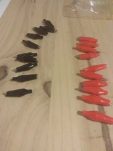 20 Pcs 28MM Black Red Soft Plastic Coated Testing Probe Mini Alligator Test Clips