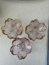 Seasoning-Plate Glass-Dish Sauce-Bowl Inlay-Glass Ice-Cream Fruit Cherry Blossoms Small