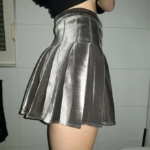 Velvet-Skirt Jk Streetwear Harajuku Japanese Gothic Punk Fashion High-Wasit Dark Women