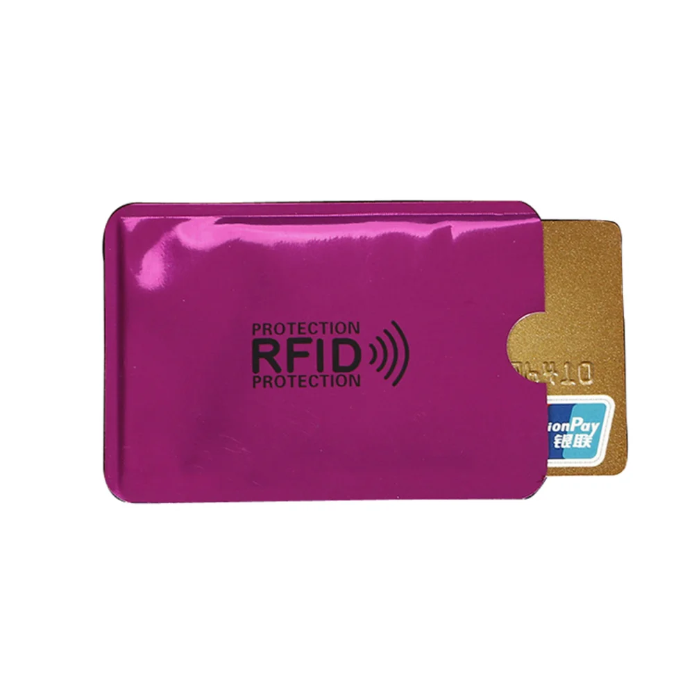 Funda protectora plateada Anti Scan RFID, para tarjetas de crédito , funda de aluminio para tarjetas Anti-Escaneo