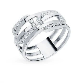 

Silver ring with cubic zirconia sunlight sample 925