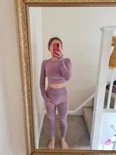 Gym Clothing Leggings Sportswear Crop-Top Yoga-Set Fitness Long-Sleeve Seamless Workout