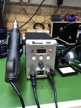 Estación de soldadura 2 en 1, 8586, 760W, 220V, pistola de aire caliente, soldadura de hierro SMD, BGA refundido, herramientas de reparación de soldadura
