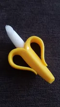 Cepillos dentales de entrenamiento de silicona para bebé, sin BPA, forma de plátano, mordedor seguro, juguetes para morder, anillo de dentición, regalo para mordedor de bebé