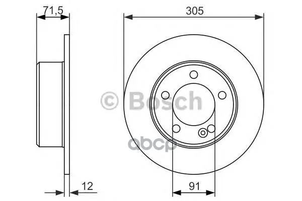 Диск Тормозной Opel: Movano B C Бортовой Платформой 2.3 Cdti Rwd 10- Bosch арт. 0986479714