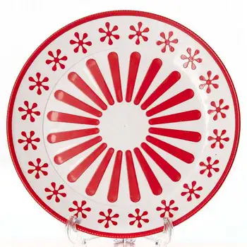 

Plate large Valencia, diameter 190mm (red and white)